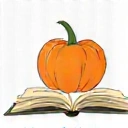 Icona che rappresenta l'educazione alimentare con un libro aperto e un frutto stilizzato.